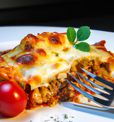 Lasagne s hovězím masem a sýrem