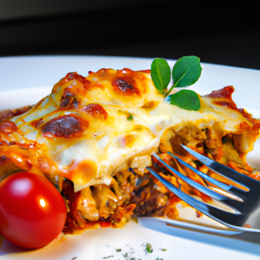 Lasagne s hovězím masem a sýrem